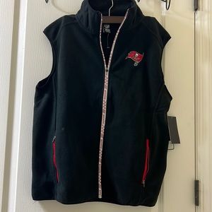 Tampa Bay Buccaneers Sleeveless Vest Zip Front NWT